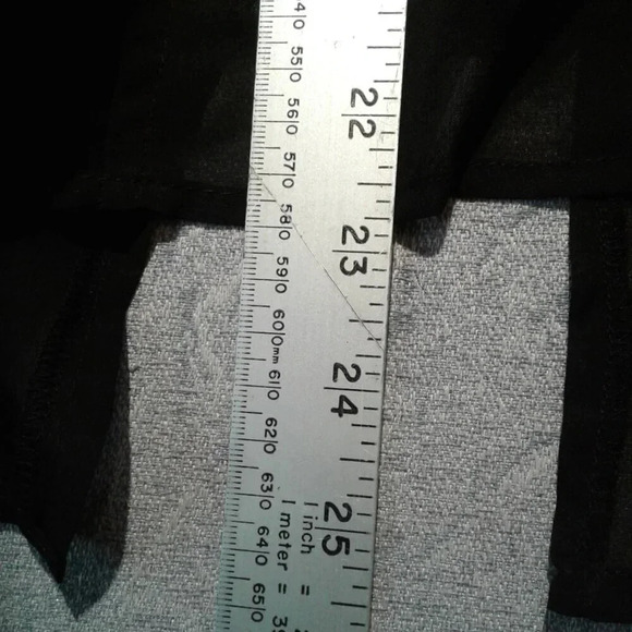 Black Sleeveless Sheer Vegan Faux Leather Moto  Vest with Tails Size M - Picture 7 of 9